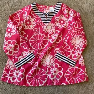 Girl’s GYMBOREE pink floral top. Size 6.